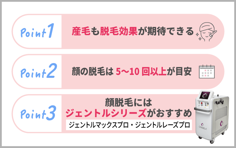 顔の医療脱毛メリット